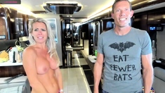 Big boobs amateur Milf sells her husbands stuff for a bail