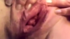 Granny pussy masturbation