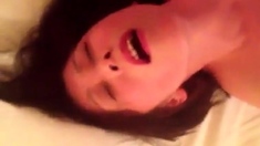 Japanese mature cums harder when he facials her