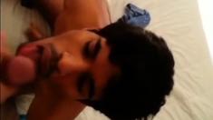 cute indian boy sucks dick like a pro
