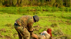 Lara Croft fucked in mud