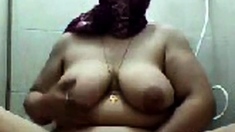 Bbw, Fetter Araber Vor Der Webcam