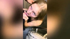 Tinder girl fucked in train toilet