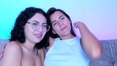 Horny Lesbian Girls French Kiss