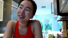 Webcam Asian chick anal masturbation tease