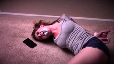 Submissive busty Chrissy Marie in bondage - solo fetish