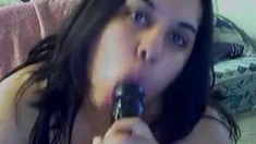 SUPER HORNY SEXY LATINA BBW WITH DILDO