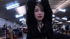 Thicc Goth Teen Learns A Hard Lesson, Hoisted - Bdsm