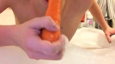 Skinny Twink's Anal Carrot Adventure