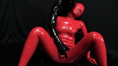 Solo fetish hoe toys her pussy with cucumber and loves it
