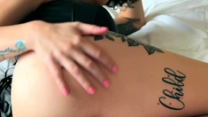 Lovely Amateur teen brunette masturbating outdoor