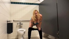 Big Tits Blonde MILF Squirts in Public!