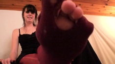 Foot fetish Handjob POV
