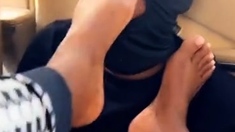Amateur Foot Fetish Girlfriend Sucks and gives a Footjob