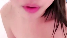 Amateur Asian teen sucks this big hard cock