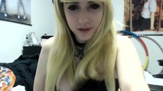 Curly Blonde Teen Records Solo Dildo Masturbation More at