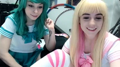 Very Hot Amateur French Teen couple tit fuck on Webcam