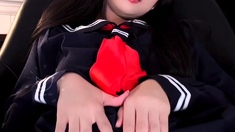 POV close up asian gf blowjob