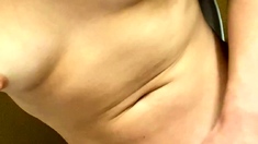 Small titted brunette amateur anal nailed at home