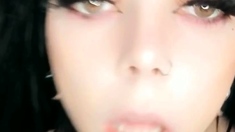 Delirious brunette whore riding big cock hardcore