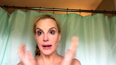 Busty amateur milf masturbates in the shower