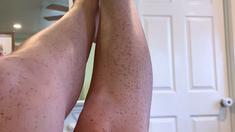 Cute teen girl enjoys foot fetish