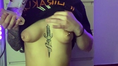 Small titted brunette amateur anal nailed at home