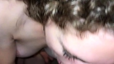Amateur teen Blowjob with hardcore drilling