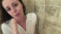 Solo teen babe with moist toyed big taco