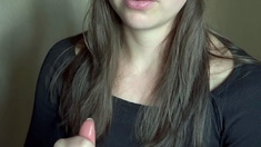 Wet and messy amateur blowjob and handjob
