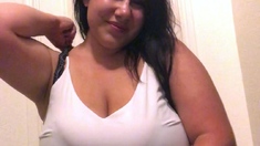 Amateur striptease and Solo masturbation