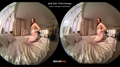 Cute curly brunette solo webcam masturbation