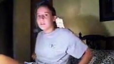 Thick Amateur Cutie Fingers Herself on Webcam