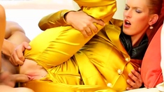 Simony Diamond And Mira Sunset - Shiny Satin Babes Love The