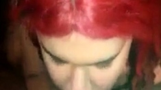 Femboy Crossdresser Sucks Big Cock and Swallows