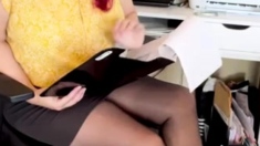 Beautiful Ebony Redhead Foot Fetish