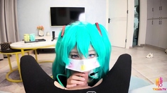 初音未來喚醒服務足交玩弄深插蜜穴內射