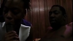 Ebony Cheerleader With Sexy Long Legs Has A Black Stud Fucking Her Tight Holes