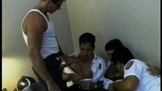 Nasty Cops Get Off Duty And Have A Gay Orgy Sucking Each Other Off