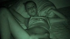 Tight amateur babe gets herself shafted in night vision camera