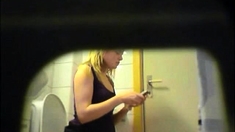 Blonde amateur teen toilet pussy ass hidden spy cam voyeur 5