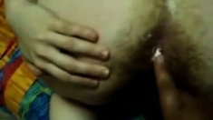 Playing with a hairy dirty ass